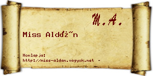 Miss Aldán névjegykártya